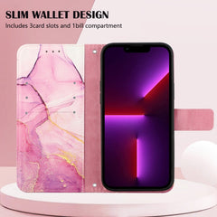 PT003 Marble Pattern Flip Leather Phone Case, For iPhone 13 mini, For iPhone 13, For iPhone 13 Pro, For iPhone 13 Pro Max, For iPhone 12 mini, For iPhone 12