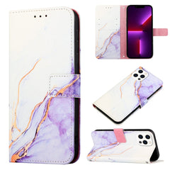 PT003 Marble Pattern Flip Leather Phone Case, For iPhone 13 mini, For iPhone 13, For iPhone 13 Pro, For iPhone 13 Pro Max, For iPhone 12 mini, For iPhone 12