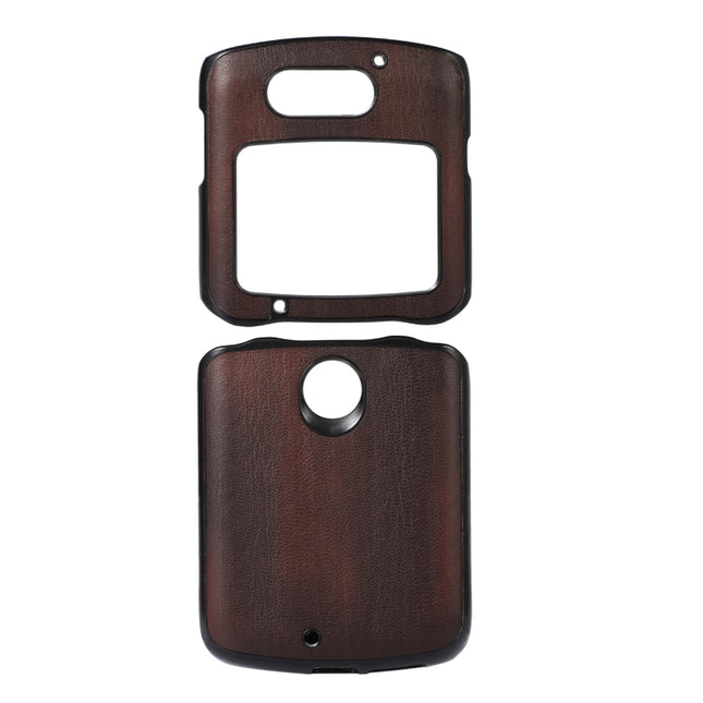 Yellow Cow Texture PU Phone Case, For Motorola Moto Razr 5G