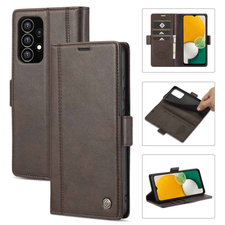 LC.IMEEKE Magnetic Buckle PU + TPU Leather Phone Case, For Samsung Galaxy A53 5G