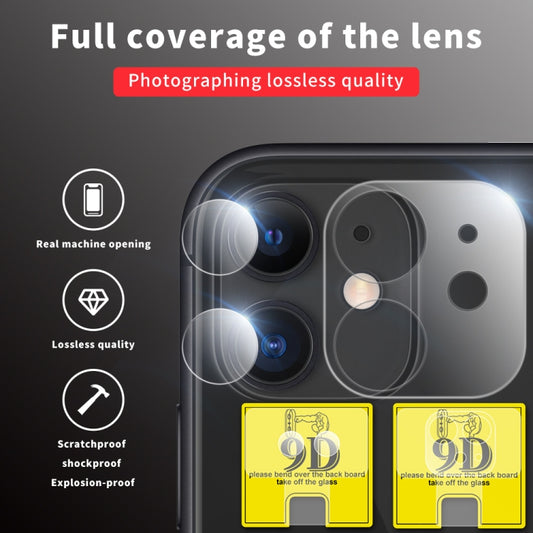 9D Transparent Rear Camera Lens Protector Tempered Glass Film Combination Packages, For iPhone 11, For iPhone 11 Pro, For iPhone 11 Pro Max