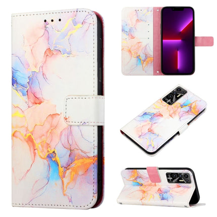 PT003 Marble Pattern Flip Leather Phone Case, For Tecno Pova 2, For Tecno Spark 5 Air / Spark 6 Air, For Tecno Spark 6, For Tecno Spark 6 Go