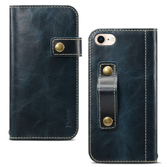 Denior Oil Wax Cowhide DK Magnetic Button Horizontal Flip Leather Case with Holder & Card Slots & Wallet, For iPhone 7 / 8, For iPhone 7 Plus / 8 Plus, For iPhone X / XS, For iPhone XR, For iPhone XS Max, For Galaxy S10, For iPhone 11, For Galaxy S10 Plus