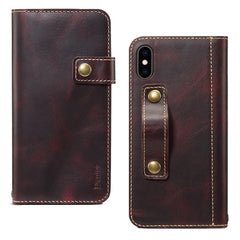 Denior Oil Wax Cowhide DK Magnetic Button Horizontal Flip Leather Case with Holder & Card Slots & Wallet, For iPhone 7 / 8, For iPhone 7 Plus / 8 Plus, For iPhone X / XS, For iPhone XR, For iPhone XS Max, For Galaxy S10, For iPhone 11, For Galaxy S10 Plus