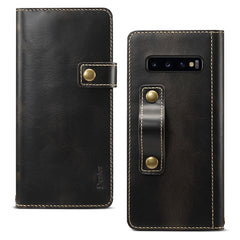 Denior Oil Wax Cowhide DK Magnetic Button Horizontal Flip Leather Case with Holder & Card Slots & Wallet, For iPhone 7 / 8, For iPhone 7 Plus / 8 Plus, For iPhone X / XS, For iPhone XR, For iPhone XS Max, For Galaxy S10, For iPhone 11, For Galaxy S10 Plus