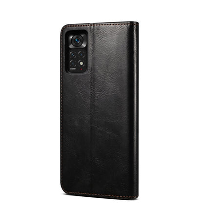 Oil Wax Crazy Horse Texture Leather Phone Case, For Xiaomi Poco X4 Pro 5G