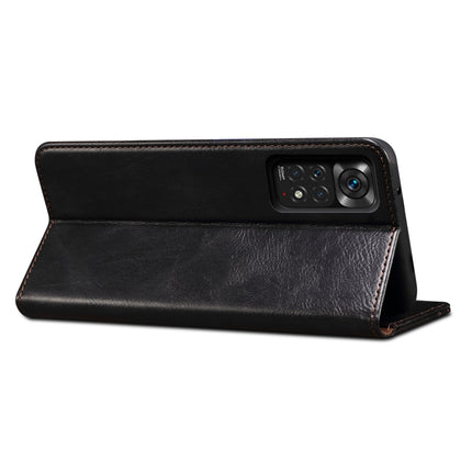 Oil Wax Crazy Horse Texture Leather Phone Case, For Xiaomi Poco X4 Pro 5G