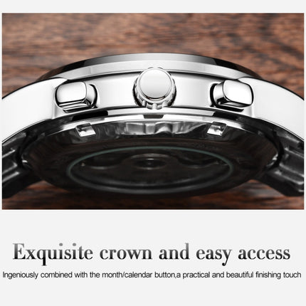 OLEVS 6607 Multi-function Men Big Flywheel Automatic Waterproof Mechanical Watch