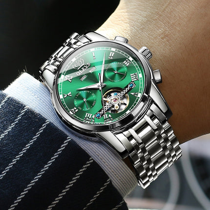 OLEVS 6607 Multi-function Men Big Flywheel Automatic Waterproof Mechanical Watch