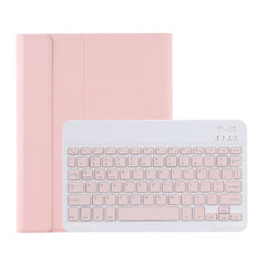 C-098B Candy Color Skin Feel Texture Bluetooth Keyboard Leather Case with Pen Holder, C-098B