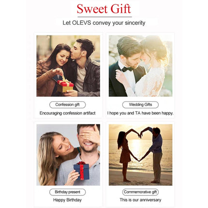 OLEVS 8697 Couple Fashion Waterproof Luminous Quartz Watch, OLEVS 8697 (Black)