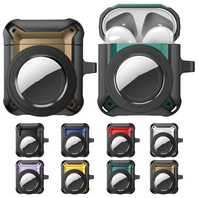 Funda protectora para auriculares inalámbricos con funda AirTag, para AirPods 1/2, para AirPods Pro, para AirPods 3