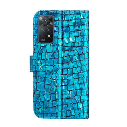 Laser Glitter Powder Matching Crocodile Leather Phone Case, For Xiaomi Redmi Note 11 Pro International, For Xiaomi Redmi Note 11 International