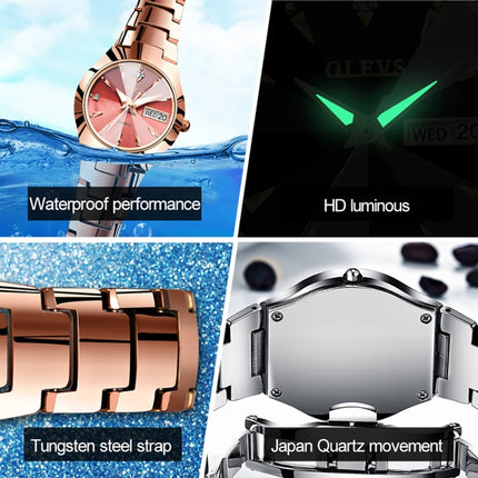 OLEVS 8697 Couple Fashion Waterproof Luminous Quartz Watch