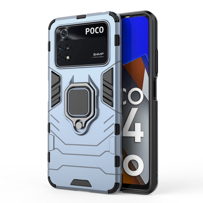 Shockproof PC + TPU Protective Phone Case with Magnetic Ring Holder, For Xiaomi Poco M4 Pro 4G, For Xiaomi Poco X4 Pro 5G