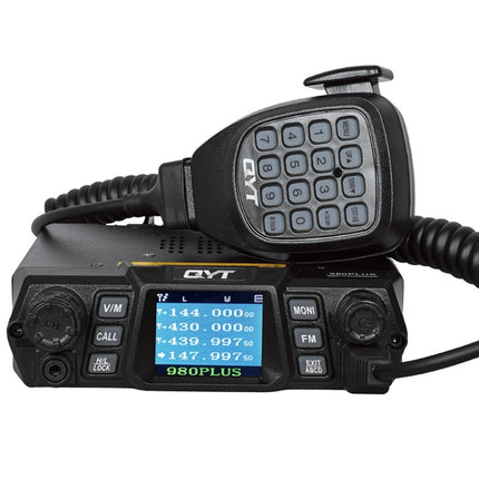Estación de radio móvil de banda dual QYT KT-980 Plus de 75 W (VHF) / 55 W (UHF) para vehículos, KT-980 Plus