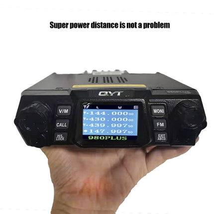 Estación de radio móvil de banda dual QYT KT-980 Plus de 75 W (VHF) / 55 W (UHF) para vehículos, KT-980 Plus