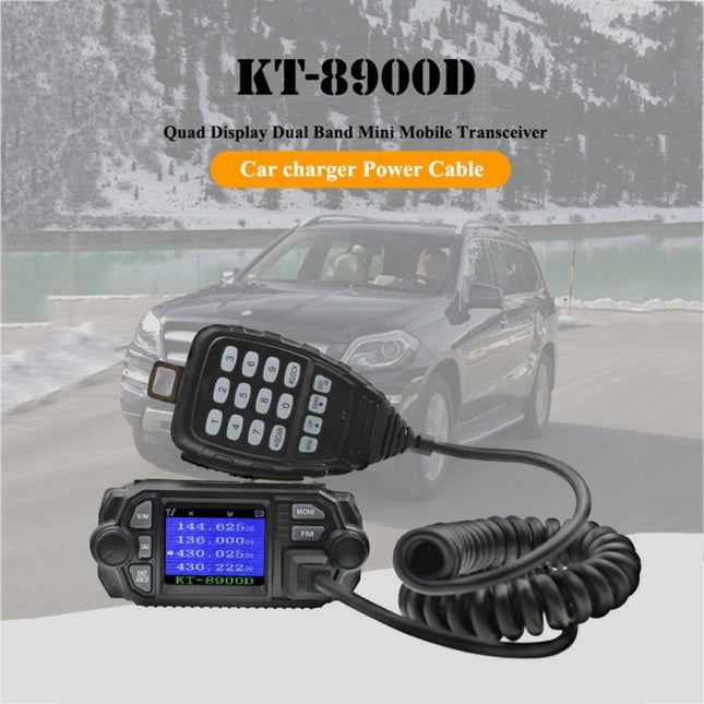 QYT KT-8900D Mini 25W Dual Band Mobile Radio Walkie Talkie for Car, KT-8900D
