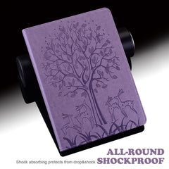 Tree & Deer Pattern Pressed Printing Leather Tablet Case, For OPPO Pad 11 inch, For OPPO Realme Pad 10.4 inch, For Huawei MatePad T 10s 10.1 inch / T 10 9.7 inch, For Lenovo Legion Y700