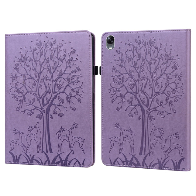 Tree & Deer Pattern Pressed Printing Leather Tablet Case, For OPPO Pad 11 inch, For OPPO Realme Pad 10.4 inch, For Huawei MatePad T 10s 10.1 inch / T 10 9.7 inch, For Lenovo Legion Y700