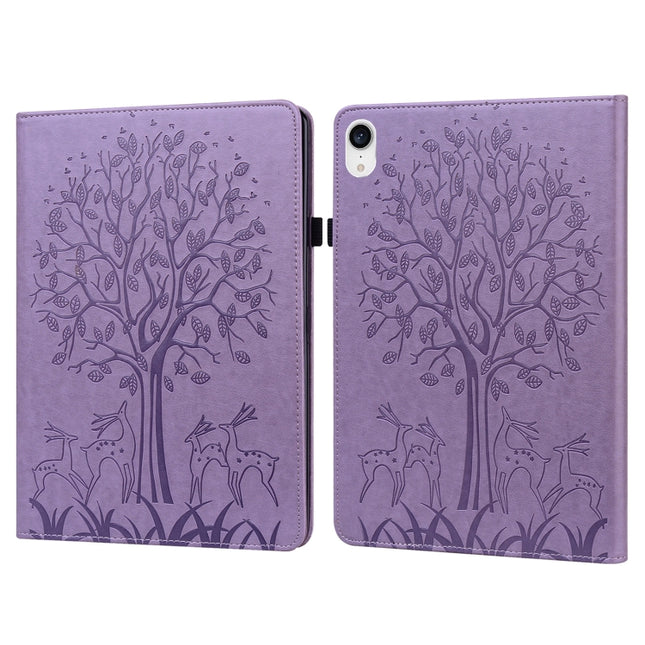 Tree & Deer Pattern Pressed Printing Leather Tablet Case, For iPad mini 6 2021 / mini 2024, For Samsung Galaxy Tab A8 10.5 2021 SM-X200 / SM-X205