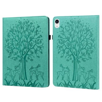 Tree & Deer Pattern Pressed Printing Leather Tablet Case, For iPad mini 6 2021 / mini 2024, For Samsung Galaxy Tab A8 10.5 2021 SM-X200 / SM-X205