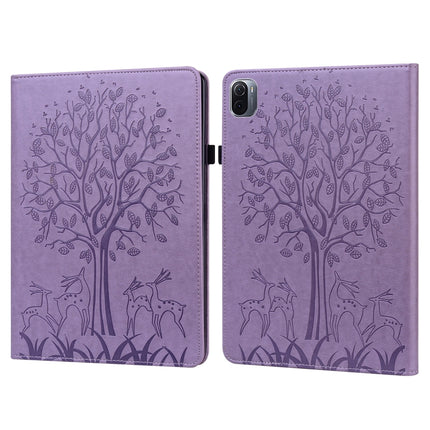 Tree & Deer Pattern Pressed Printing Leather Tablet Case with Sleep / Wake-up, For Xiaomi Pad 5 / 5 Pro, For Amazon Kindle Paperwhite 5 2021
