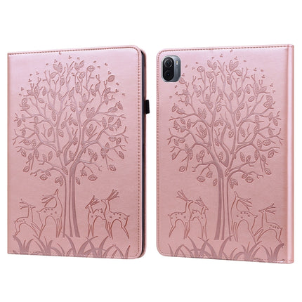 Tree & Deer Pattern Pressed Printing Leather Tablet Case with Sleep / Wake-up, For Xiaomi Pad 5 / 5 Pro, For Amazon Kindle Paperwhite 5 2021
