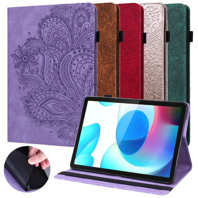 Peacock Embossed Pattern TPU + PU Leather Tablet Case, For OPPO Pad 11 inch, For OPPO Realme Pad 10.4 inch, For Huawei Enjoy Tablet 2 10.1 inch, For Huawei MediaPad M5 Lite 10