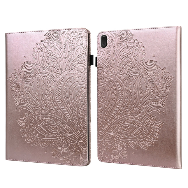 Peacock Embossed Pattern TPU + PU Leather Tablet Case, For Lenovo Tab E10 TB-X104F