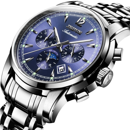 JIN SHI DUN 8750 Men Fashion Waterproof Luminous Mechanical Watch