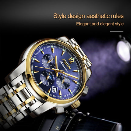 JIN SHI DUN 8750 Men Fashion Waterproof Luminous Mechanical Watch