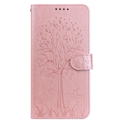 Funda de cuero con tapa horizontal y estampado de árboles y ciervos para iPhone 12 Pro Max/13 Pro Max, iPhone 12 mini/13 mini, iPhone 13 Pro, iPhone 13, iPhone X/XS, iPhone XR