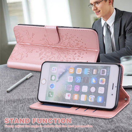 Funda de cuero con tapa horizontal y estampado de árboles y ciervos para iPhone 12 Pro Max/13 Pro Max, iPhone 12 mini/13 mini, iPhone 13 Pro, iPhone 13, iPhone X/XS, iPhone XR