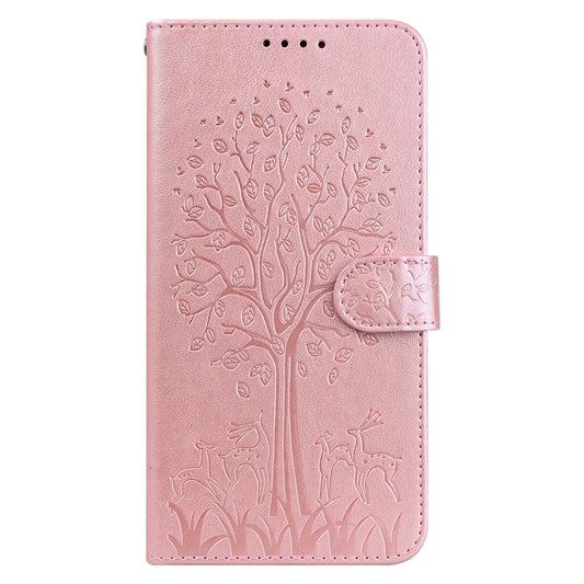 Tree & Deer Pattern Pressed Printing Horizontal Flip Leather Phone Case, For iPhone 12 Pro Max / 13 Pro Max, For iPhone 12 mini / 13 mini, For iPhone 13 Pro, For iPhone 13, For iPhone X / XS, For iPhone XR