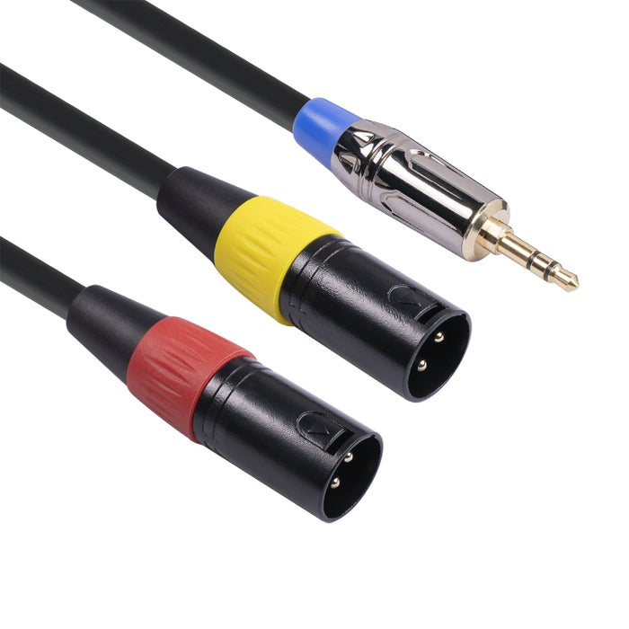 TC194BUXK108YR-30 3.5mm Male to Dual Canon Male Audio Cable, 3.5mm Male to Dual Canon Male