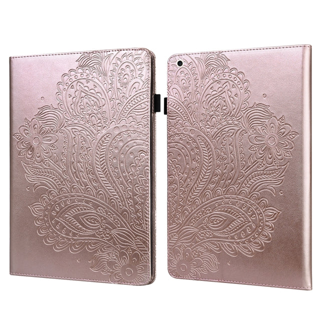 Funda inteligente de piel sintética y TPU con diseño en relieve de pavo real para tableta con función de suspensión y activación, para iPad 10.2 2019 / Pro 10.5 pulgadas, para iPad 5/6/7/8 2017, para iPad Air 2022 / Air 2020 10.9