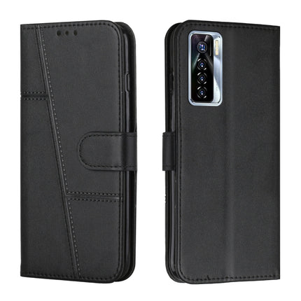 Stitching Calf Texture Buckle Leather Phone Case, For Tecno Camon 17P, For Tecno Camon 17 Pro, For Tecno Camon 18 / 18P, For Tecno Camon 18 Premier