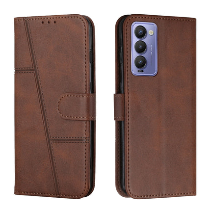Stitching Calf Texture Buckle Leather Phone Case, For Tecno Camon 17P, For Tecno Camon 17 Pro, For Tecno Camon 18 / 18P, For Tecno Camon 18 Premier