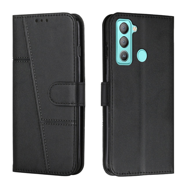 Stitching Calf Texture Buckle Leather Phone Case, For Tecno Pop 5 LTE, For Tecno Pova 2, For Tecno Pova Neo, For Tecno Spark 7 Pro