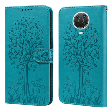 Tree & Deer Pattern Pressed Flip Leather Phone Case, For Nokia 3.4 / 5.4, For Nokia G20 / G10 / 6.3, For Sony Xperia 10 III, For Xiaomi Redmi 9T / 9 Power, For Xiaomi Redmi 10
