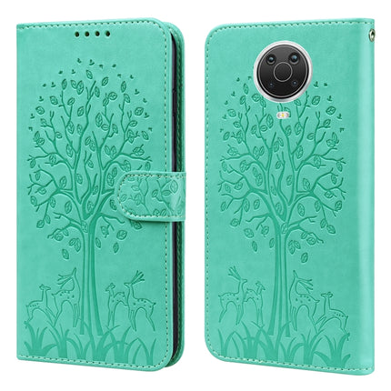 Tree & Deer Pattern Pressed Flip Leather Phone Case, For Nokia 3.4 / 5.4, For Nokia G20 / G10 / 6.3, For Sony Xperia 10 III, For Xiaomi Redmi 9T / 9 Power, For Xiaomi Redmi 10