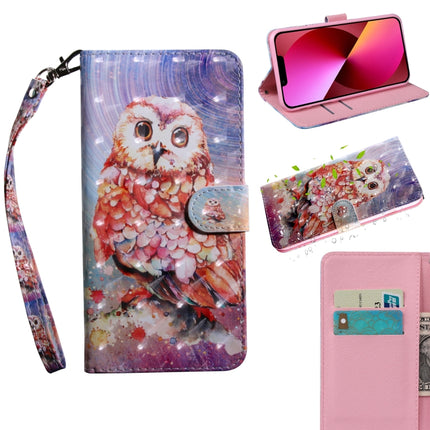 3D Painting Pattern Coloured Drawing Leather Phone Case, For iPhone 13, For iPhone 13 mini