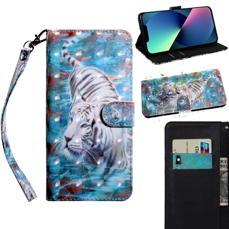 3D Painting Pattern Coloured Drawing Leather Phone Case, For iPhone 13, For iPhone 13 mini