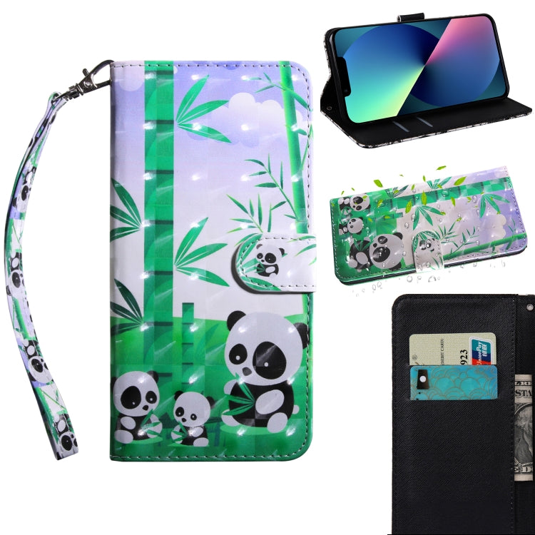 3D Painting Pattern Coloured Drawing Leather Phone Case, For iPhone 13, For iPhone 13 mini