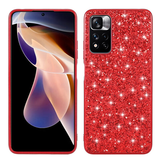 Glitzernde, stoßfeste TPU-Telefonhülle mit Puder, für Xiaomi Redmi Note 11 Pro, für iPhone SE 2022 / SE 2020, für Samsung Galaxy A13 4G, für Samsung Galaxy A23, für Samsung Galaxy A53 5G