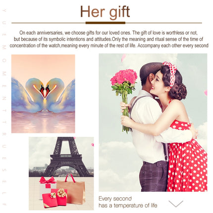 JIN SHI DUN 8831 Women Fashion Diamond Hollowed Waterproof Ceramic Mechanical Watch