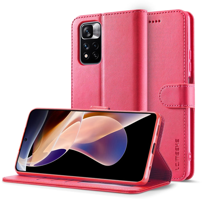 LC.IMEEKE Calf Texture Leather Phone Case, For Xiaomi Redmi Note 11 Pro+ 5G International Version