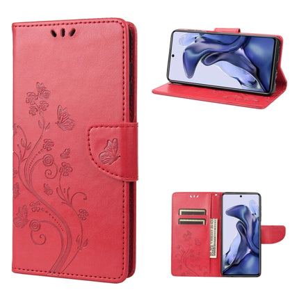 Embossed Butterfly Pattern Flip Leather Phone Case, For Xiaomi Redmi Note 11 4G / Note 11S, For Xiaomi Poco X4 Pro 5G
