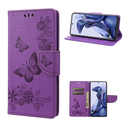 Butterfly Embossed Horizontal Flip Leather Phone Case, For Xiaomi Redmi Note 11 4G / Note 11S, For Xiaomi Poco X4 Pro 5G